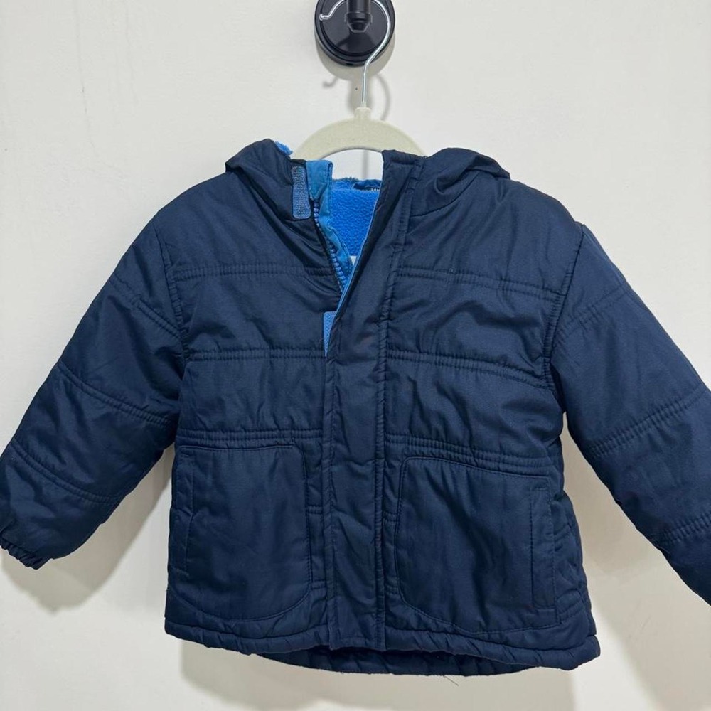 Faded Glory Boys 24m Navy Down Jacket with Hood